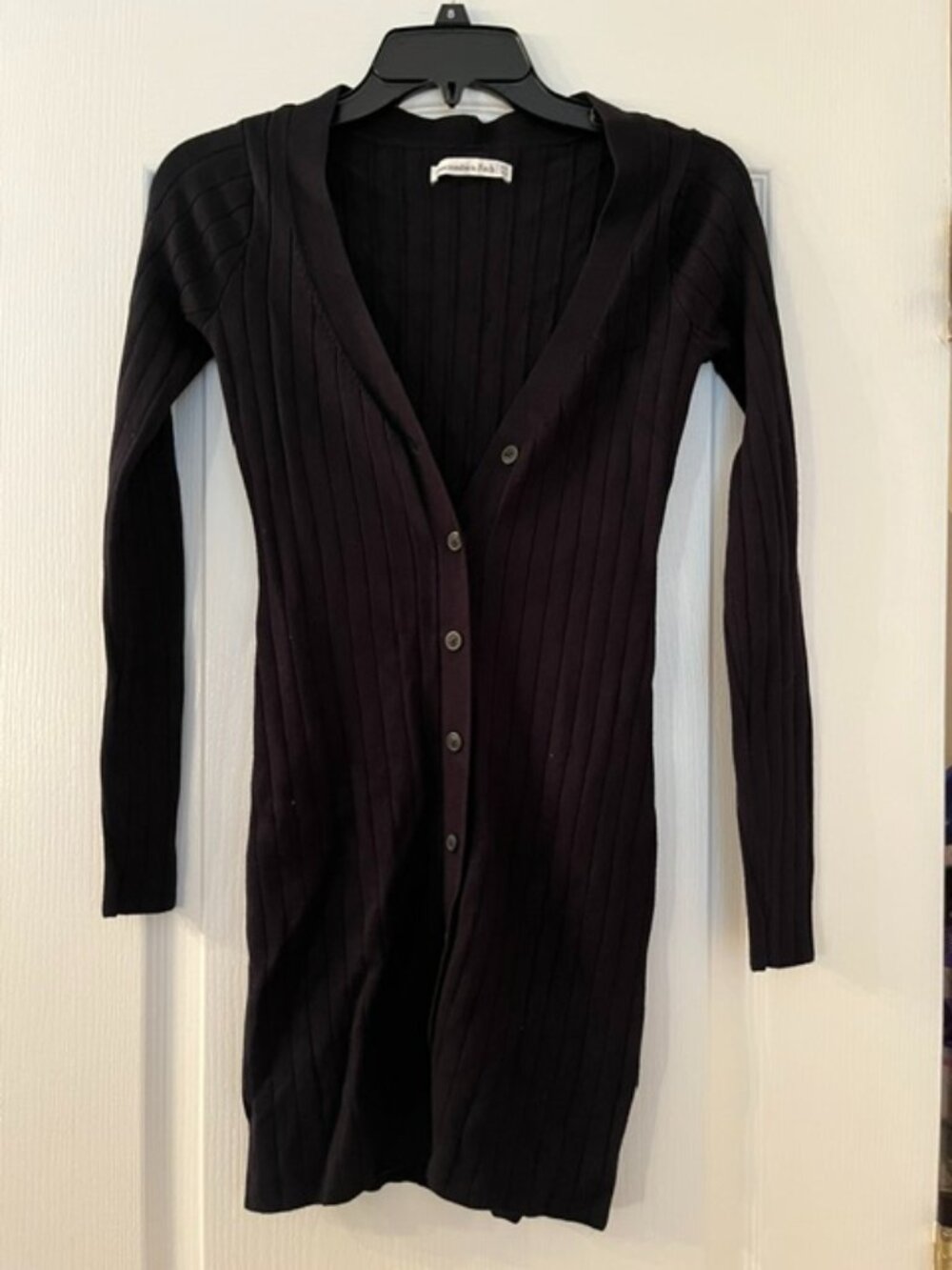 Abercrombie & Fitch Black Ribbed Knit Sweater – XXS